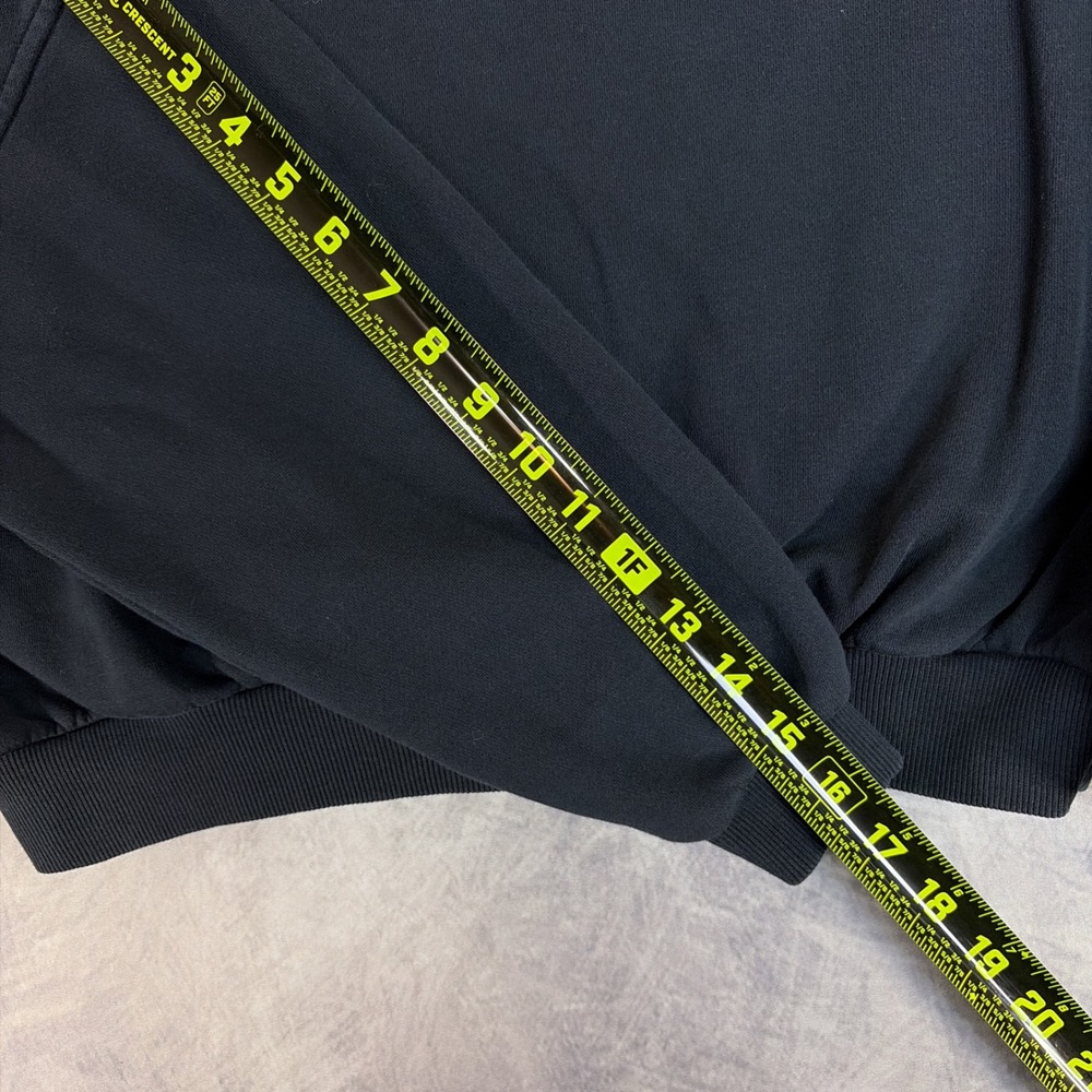 Nike Sweatshirt Womens Large Black Cropped Crewneck Fleece Pullover Logo - Picture 4 of 7